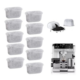 PUZZLEQ 10 Pack Water Filter Inserts for Ninja Luxe Café ES601/ES701, Charcoal Filters for Espresso Machines and Coffee Makers, 10 Pack