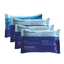 Bold Care Active Blue Intimate Cleansing Wipes For Men | pH Balanced | Skin Friendly | Alcohol Free | Biodegradable | Travel-Friendly | Pack of 4 (40 Wipes)
