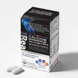 The Real Calcium Magnesium Zinc Vitamin D Max 100 tablets, 1 piece / 더리얼 칼슘 마그네슘 아연 비타민D 맥스 100정, 1개
