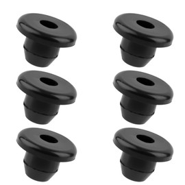 BOXOB 6pcs Rubber Jack Oil Plug, 0.33in Flat Head Waterproof Black Rubber Hydraulic Horizontal Jack Oil Filler Plug Replacement Accessories
