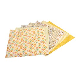 OHPHCALL 7pcs Cotton Floral Fabric Set for DIY Crafting Patchwork Quilting Material Small Flower Design for Sewing Projects and Quilting Supplies