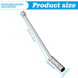 Spark Plug Wrench 30 cm Extension 3/8 Inch: HOMURY Spark Plug Socket with Magnetic Insert 16 mm Spark Plug Socket Wrench Magnetic Universal Flexible Installer Tool Set