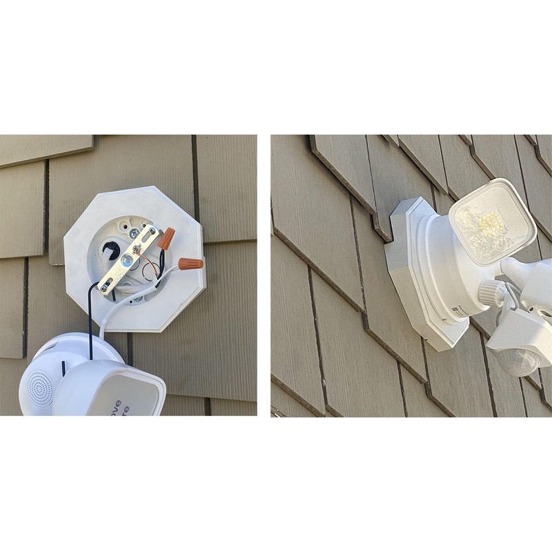 iMBAPrice IMBA-8141 White Vertical Siding Lamp Mounting Kit with Built-in