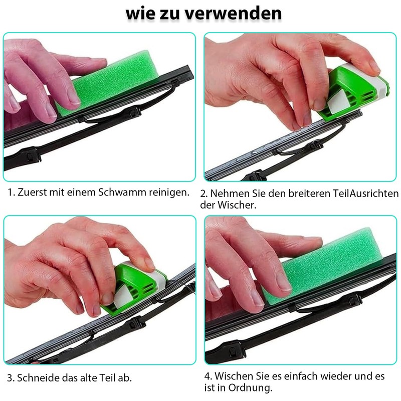 Cfcyhla Pack of 2 windscreen wipers, cutter, sharpener, car wiper