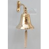 Brass Ship Bell Polished Nautical, Heavy Duty Brass Maritime Duty