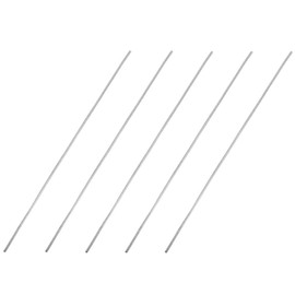 TA-VIGOR 5Pcs 1mm x 100mm Stainless Steel Round Rods, Metal Solid Round Shaft Rods Lathe Bar Stock for DIY Crafts Car Helicopter Airplane Model