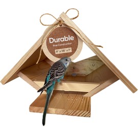 DIY Wooden Bird Nesting Box - Bird Houses for Outside, Small Nesting Box for Mourning Doves and Other Small Birds, Durable Pine Wood, by Decoribles