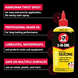 3-IN-ONE All-Temperature Silicone Drip Oil, 4 OZ