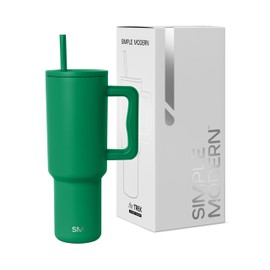 Simple Modern Simple Modern 40 oz Tumbler with Handle and Straw Lid | Insulated Cup Reusable Stainless Steel Water Bottle Travel Mug Cupholder Use | Gifts for Women Men Him Her | Trek Collection | Kelly Green