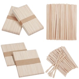 Belle Vous Verschiedene Holzspatel Waxing (500Stk) - Einweg Kosmetik Spatel zur Haarentfernung - Holzstäbchen Klein, Mittel und Groß zum Waxing & Haarentfernung an Augenbrauen, Gesicht, Körper, Beine