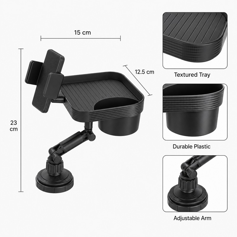 Car Cup Holder Phone Mount for Driving & Parking –