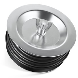 Dreyoo 1 Pcs 5 Inch Sewer Cleanout Cap, Steel Mechanical Test Plug, Sturdy Pipe Plug, Cap for Outside Sewer Pipe with Galvanized Screw and Wing Nut Fit for Most Pipe Sink Pool