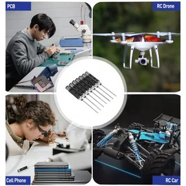 7PCS Hex Screw Driver Kit Set, RC Screwdriver Tools Kit Set, 0.9mm 1.27mm 1.3mm 1.5mm 2.0mm 2.5mm 3.0mm for RC Model Helicopter Boat Cars