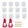 12pcs Pre Cut Gnome Beards for Easter Crafts,Faux Fur Fabric