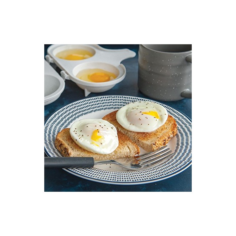 Nordic Ware Egg Poacher Microwave, 2 Cavity, White