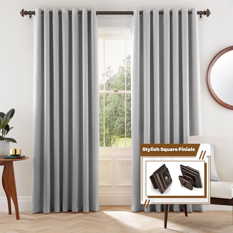 KAMANINA 2 Pack Curtain Rods for Windows 48 to 84