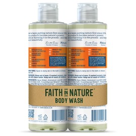 Faith In Nature Natural Grapefruit & Orange Body Wash Set, Invigorating, Vegan & Cruelty Free, No SLS or Parabens, 2 x 400ml