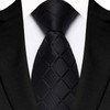 Ties for Men, NiaWa Solid Color Men's Regular Tie (Black