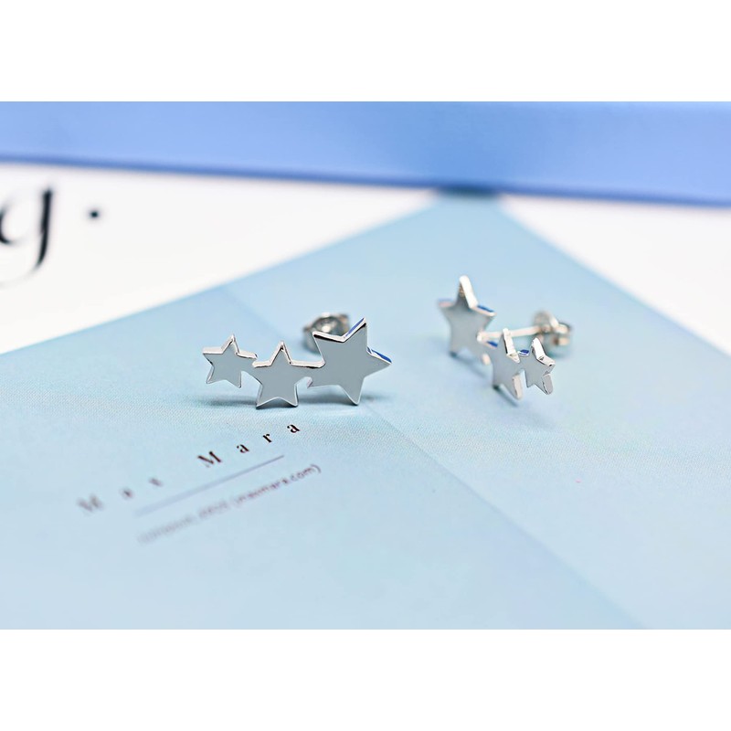 Sterling Silver Star Stud Hypoallergenic Stars Post Earrings for Girls
