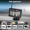 CAMECHO Wireless Rear View Camera Kit Night Vision Reversing Camera