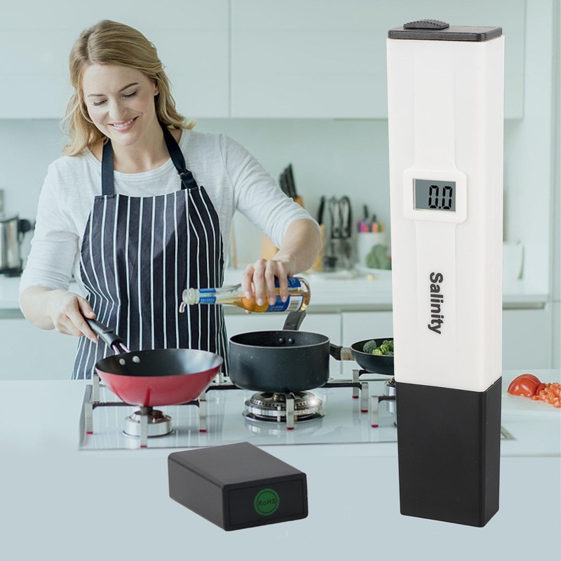 Digital Salt Tester, Accurate Salinity Meter for Kitchen Food, Brine