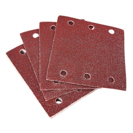Amtech V4040 P60 Hook and Loop Square Sanding Sheets, 10 Piece Set, 110mm x 100mm Sanding Paper