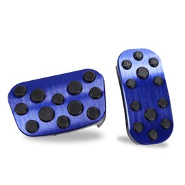 Toyota Compatible Aluminum Pedal Cover 2-piece Set, Compatible with Many Prius Snow Avoxy Alphard Vellfire C-HR Corolla Yaris Scratch Resistant Anti-Slip (Blue)