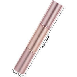 STOBAZA Brocha Doble para Maquillaje de Viaje Retráctil Punta Dual para Polvo Suelto y Corrección, Herramienta de Maquillaje para Mujeres Portátil y Precisa