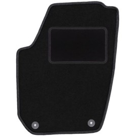 Wielganizator Driver's Velour Floor Mat Suitable for Skoda Fabia II (2007-2014) Hatchback, Estate Driver's Side Driver's Mat Velour Floor Mat Black 1-Piece – Perfect Fit