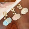 Rigral Keychain Bag Charm Shell Shell Key Ring Carabiner Glitter,
