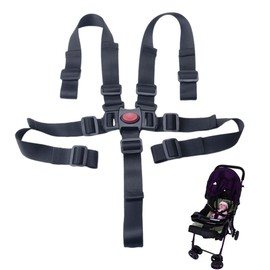 5 Point Safety Belt, Replacement Safety Belts for Baby Pram, High Chair, 5 Point Harness System, High Chair Straps, Adjustable Convertible Straps, Multifunctional Child Safety Belt, Buggy, High Chair