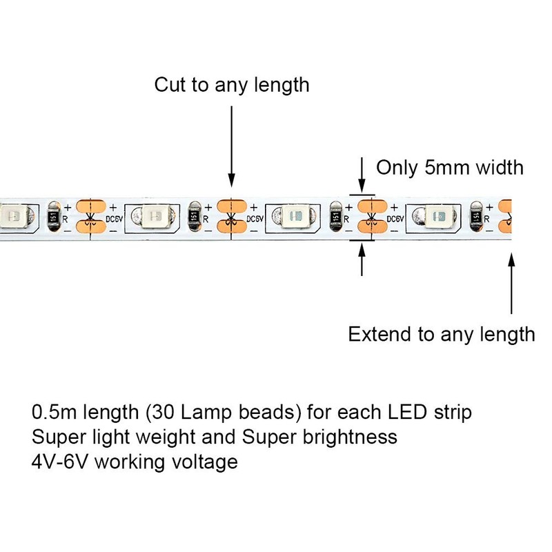 LED Light Strip for RC Fixed Wing Airplane Flying Wing