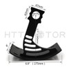 HTTMT MT360-02-BK Black Vertical Curved Mount License Plate Bracket Tag