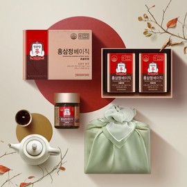 Jeonggwanjang CheongKwanJang Red Ginseng Extract Basic 100g 2 packs, wrapped in wrapping cloth / 정관장 홍삼정 베이직 100g 2개입, 보자기 포장
