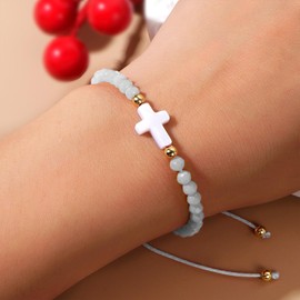 choice of all Cross Bracelets Jesus Bracelets Easter Basket Stuffers Easter Gifts for Women Baptism Christian First Confirmation Communion Religious Gifts for Women Daughter Lovers