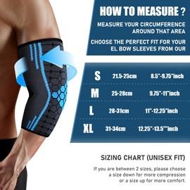 AOOWU 2 Stücke Ellenbogenbandage, Tennisarm bandage für Damen Herren, Kompression Ellenbogen Bandage für Arthritis, Sehnenentzündung, Ellenbogenschoner für Sport, Golferarm, Tennisarm Armbandage (XL)