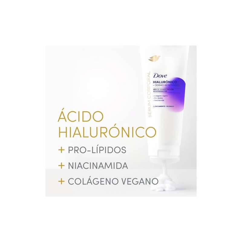 DOVE Sérum Corporal en Crema Dermo Renovador con Ácido Hialurónico