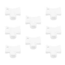 SING F LTD 8Pcs 5mm Square Plastic Key of Vent Plastic for Radiator Bleed Air Opening Valve for Radiator Bleed Key Universal for All Radiators White