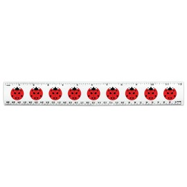 Lady Bug Ladybug Insect 12 Inch Standard and Metric Plastic Ruler