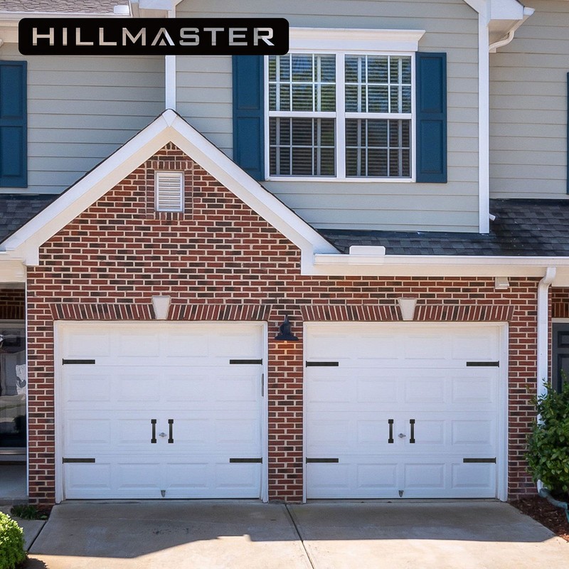 HILLMASTER Garage Door Magnetic Decorative Hardware, 6 Pieces Rectangle Garage