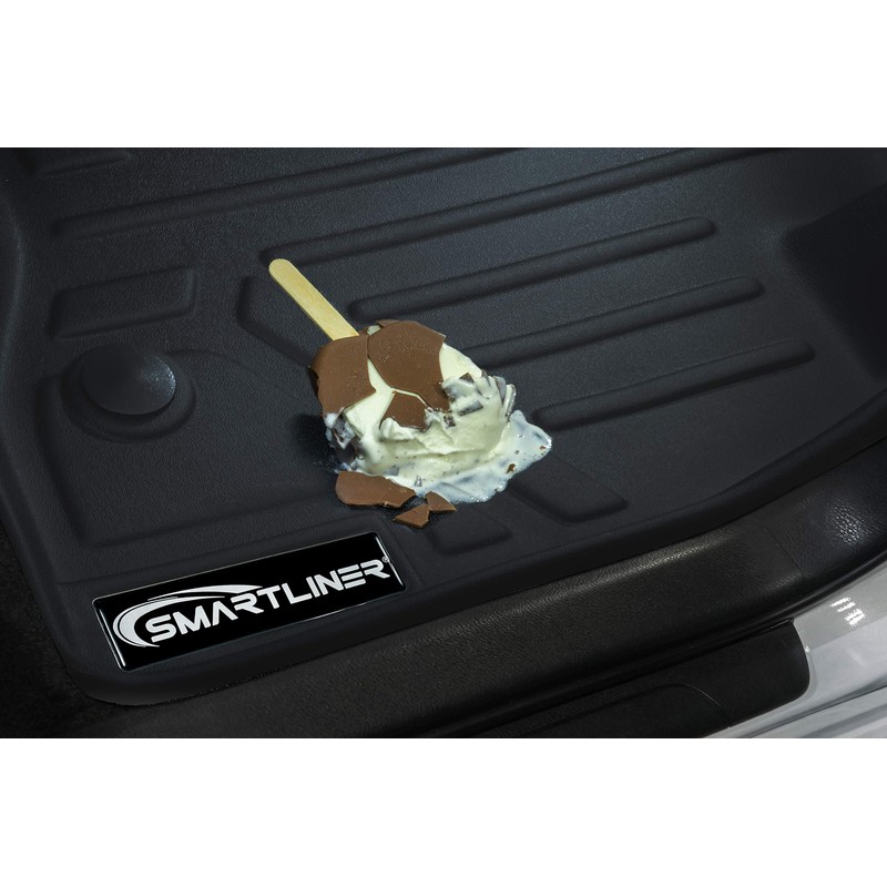 SMARTLINER Custom Fit Floor Mats 2 Row Liner Set Black