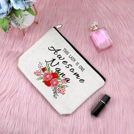Nana Gifts Nana Mother's Day Gift Travel Cosmetic Bag Birthday Gift for Nana Grandma Grandmother Nana Retirement Gift Makeup Bag Thank You Gift for Nana Grandma Christmas Travel Cosmetic Pouch