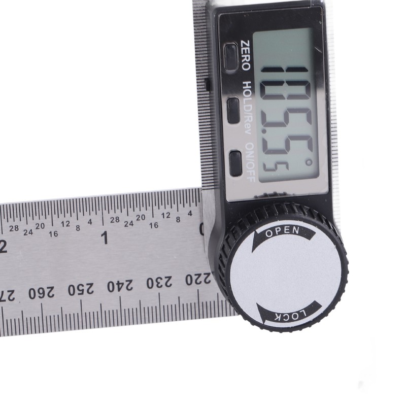 10‑390mm Stainless Steel Electronic Protractor Digital Goniometer Angle Finder Miter
