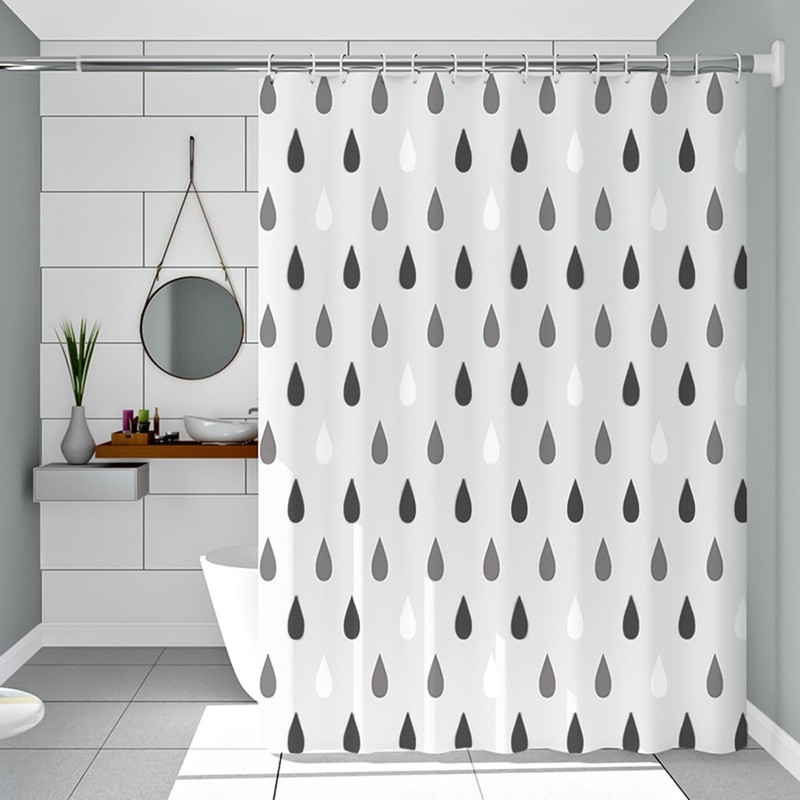 Shower Liners,Water-Drop Pattern Bath Liner for Shower | Textured Washable