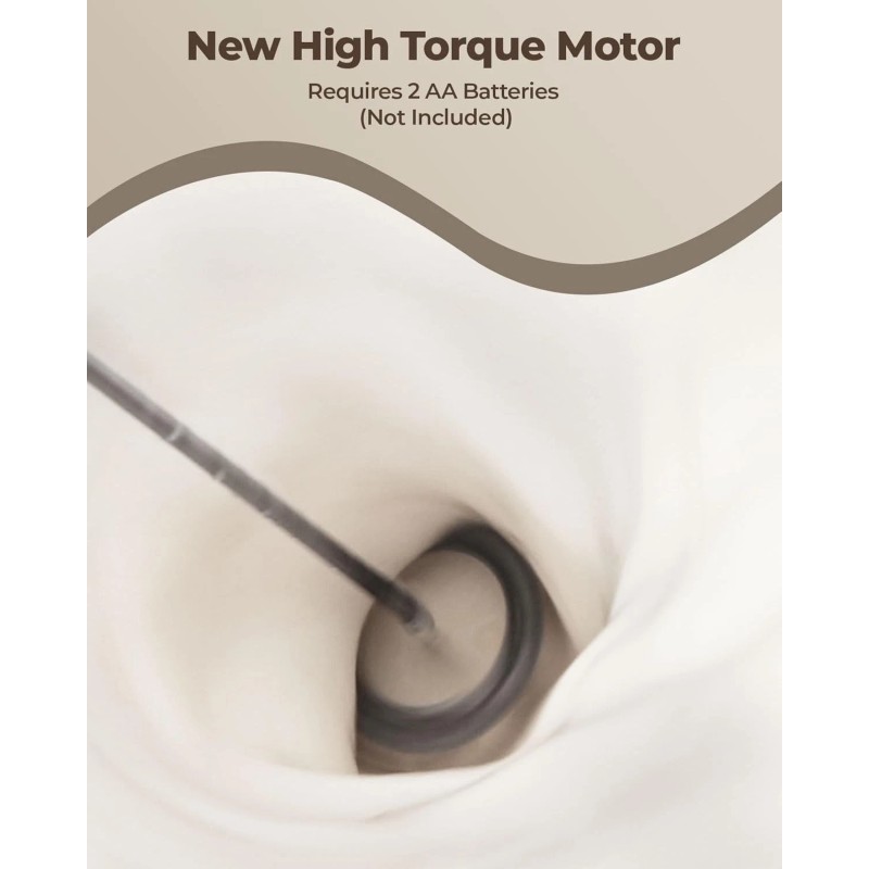 SIMPLETaste Milk Frother Handheld Battery Without Stand, Blizzard White