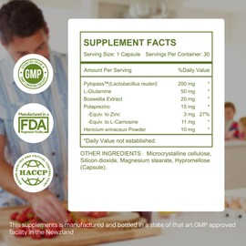 HUJ Pylo Protect - Lactobacillus Reuteri Supplement - Supports Healthy Stomach Environment - 30 Capsules