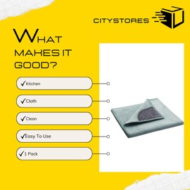 Citystores® EC Kitchen Cloth Ultra-Absorbent Reusable Microfiber Cloth for Cleaning Streak-Free Results for Kitchen Surfaces Windows Glass Multipurpose Kitchen Towels
