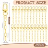 25pcs Gold Keychain Making Kit Key Ring with Chain Bulk