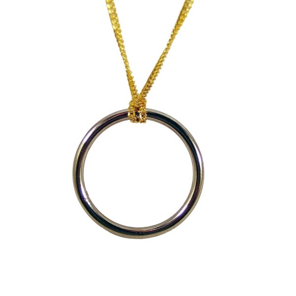 MilesMagic Magician's Ring on Chain Gimmick Impromptu Street Effects Tie