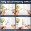2 Pcs Folding Stainless Steel Portable Mini Small Travel Scissors,